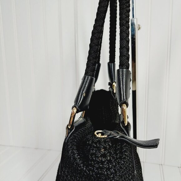 THE SAK Elliott Lucca Black Crochet Shoulder Handbag 0200 - Picture 7 of 15